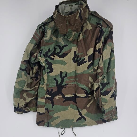 Vintage 90's US Army Military Cold Weather Field Jacket Weather Coat Mens M 3668 - Picture 2 of 9